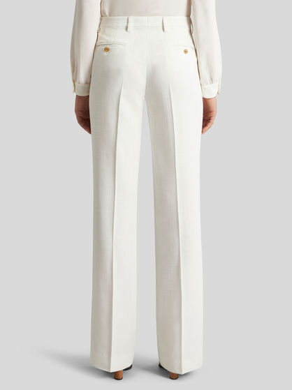 SLUB FABRIC TROUSERS
