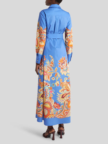 PRINTED POPLIN SHIRT DRESS