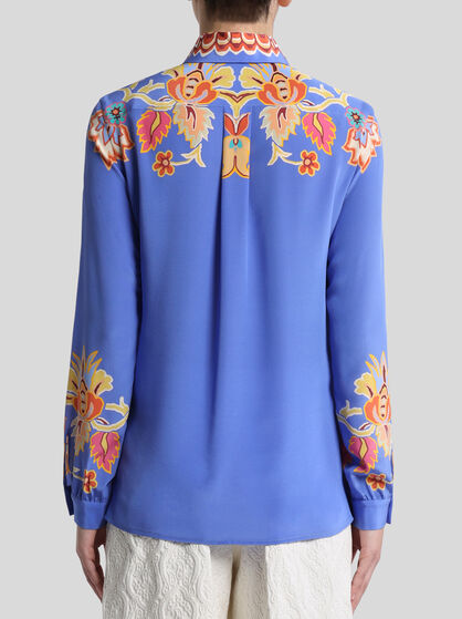 PRINTED CREPE DE CHINE SHIRT