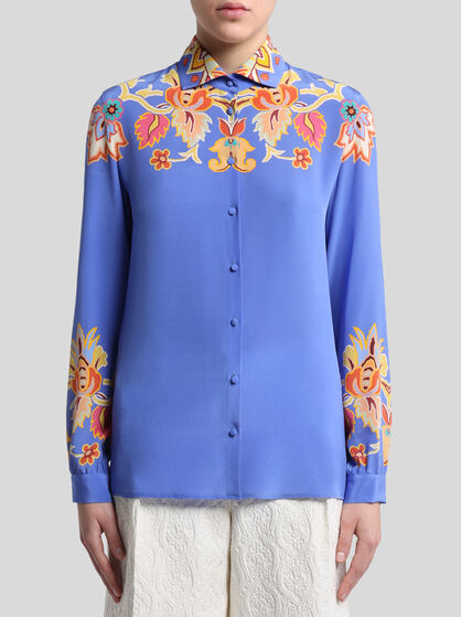 PRINTED CREPE DE CHINE SHIRT