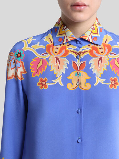 PRINTED CREPE DE CHINE SHIRT