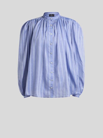 STRIPED VOILE SHIRT