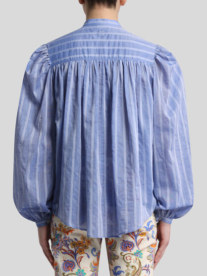 STRIPED VOILE SHIRT