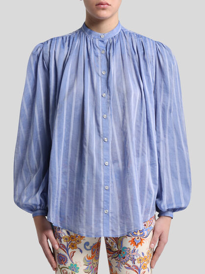 STRIPED VOILE SHIRT