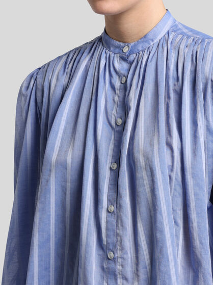 STRIPED VOILE SHIRT