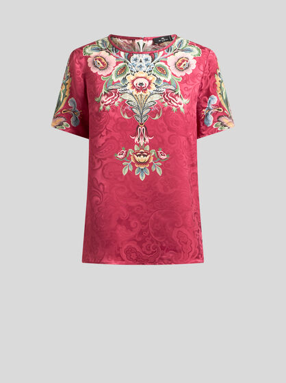 T-SHIRT WITH PLACED FLORAL PRINT
