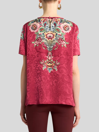 T-SHIRT WITH PLACED FLORAL PRINT