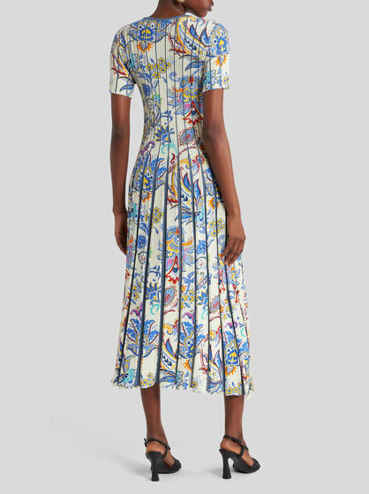 RIBBED DRESS WITH PRINT