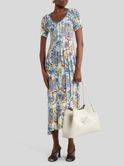 RIBBED DRESS WITH PRINT