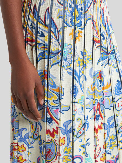 PRINTED KNIT MIDI SKIRT