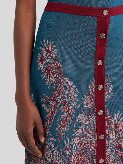 FLORAL PAISLEY JACQUARD SKIRT