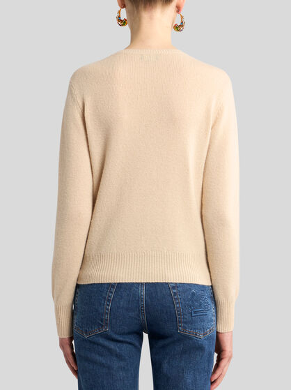 WOOL AND CASHMERE SWEATER WITH EMBROIDERY