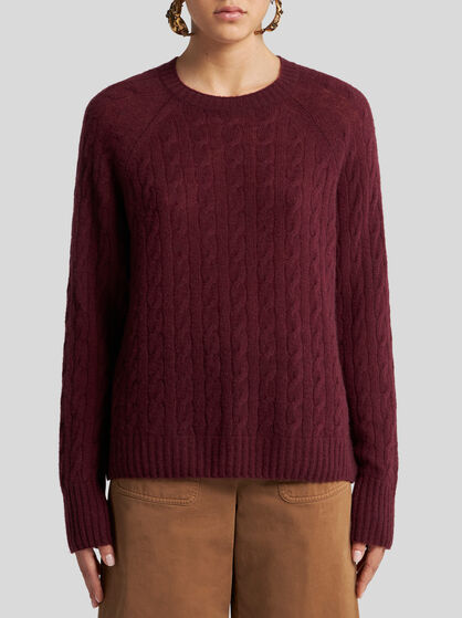 CABLE-KNIT CASHMERE SWEATER