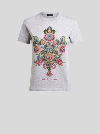 COTTON T-SHIRT WITH PLACED PRINT