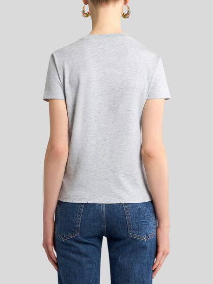 COTTON T-SHIRT WITH PLACED PRINT