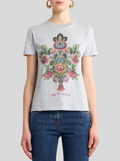 COTTON T-SHIRT WITH PLACED PRINT