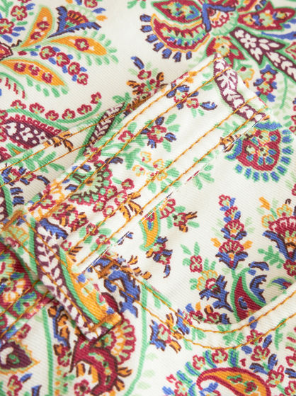JEANS WITH PAISLEY PRINT
