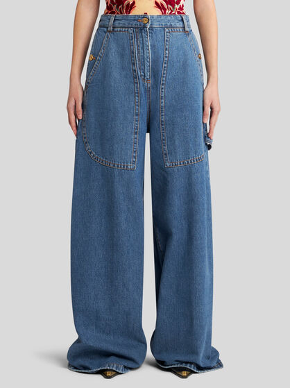 WIDE-LEG DENIM JEANS | Denim | ETRO