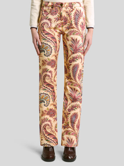 REGULAR-FIT JEANS IN BULL DENIM WITH PRINT