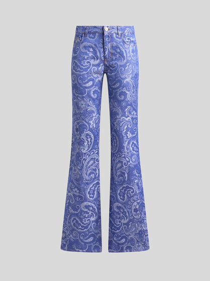 FLARED JACQUARD JEANS