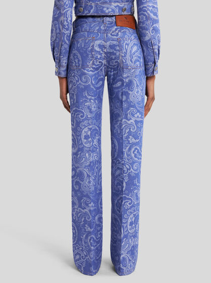 FLARED JACQUARD JEANS