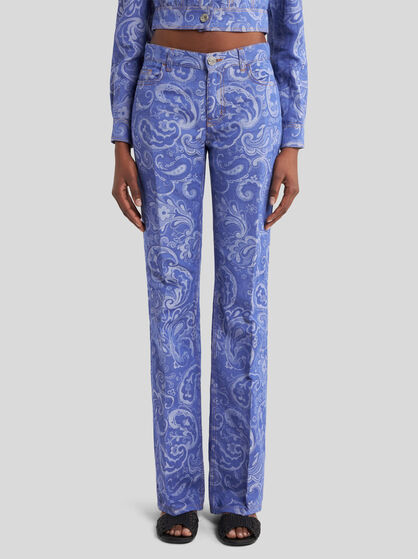 FLARED JACQUARD JEANS
