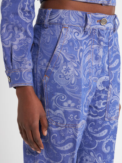 FLARED JACQUARD JEANS