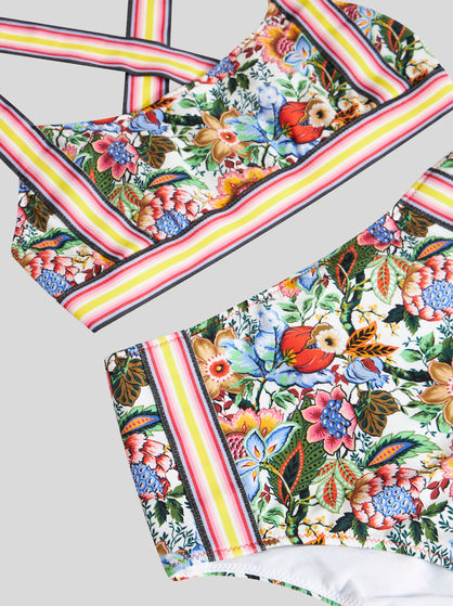 MULTICOLOURED BOUQUET BIKINI