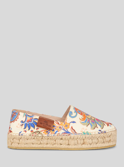 PRINTED COTTON ESPADRILLES