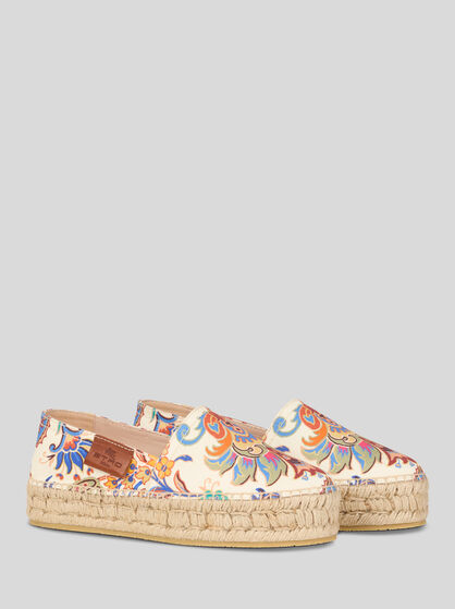 PRINTED COTTON ESPADRILLES