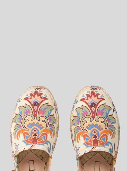 PRINTED COTTON ESPADRILLES