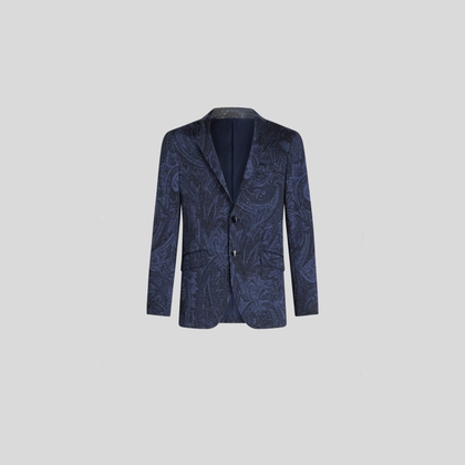 Blue PAISLEY JACQUARD JACKET - link to the product page