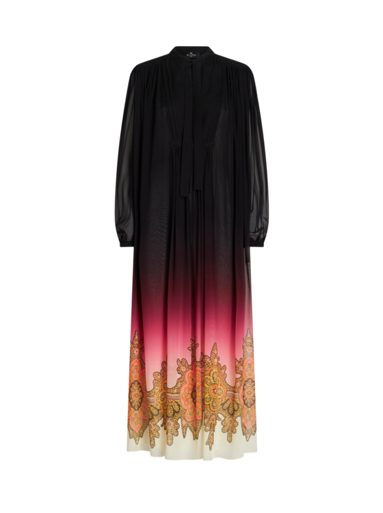 ETRO COLOUR SHADED LONG GEORGETTE DRESS