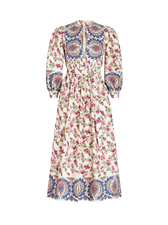 ETRO DRESS WITH BERRY AND PAISLEY PRINT