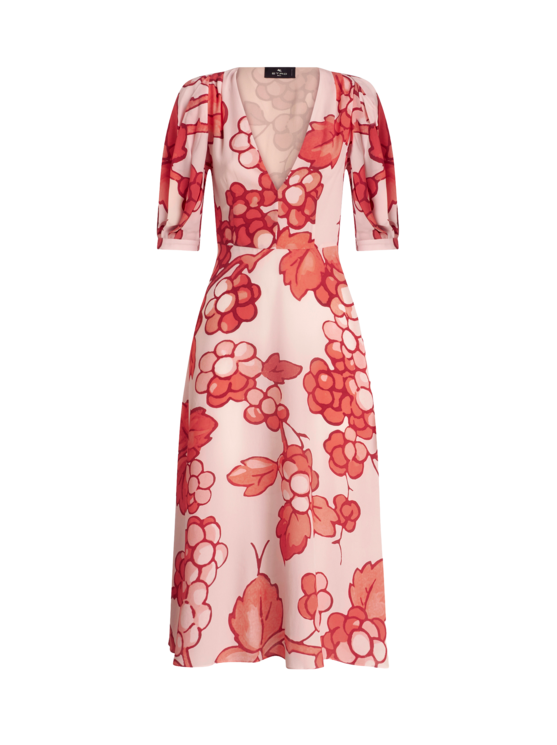 ETRO SILK DRESS WITH BERRY PRINT