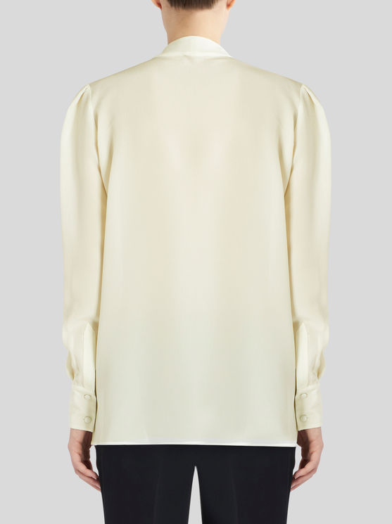 Shop Etro Silk Top With Crossover Detail In White