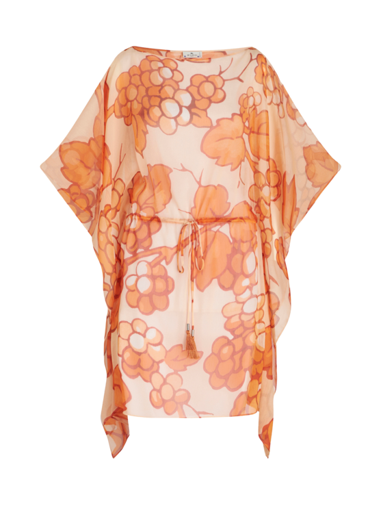 ETRO SHORT CAFTAN WITH BERRY PRINT