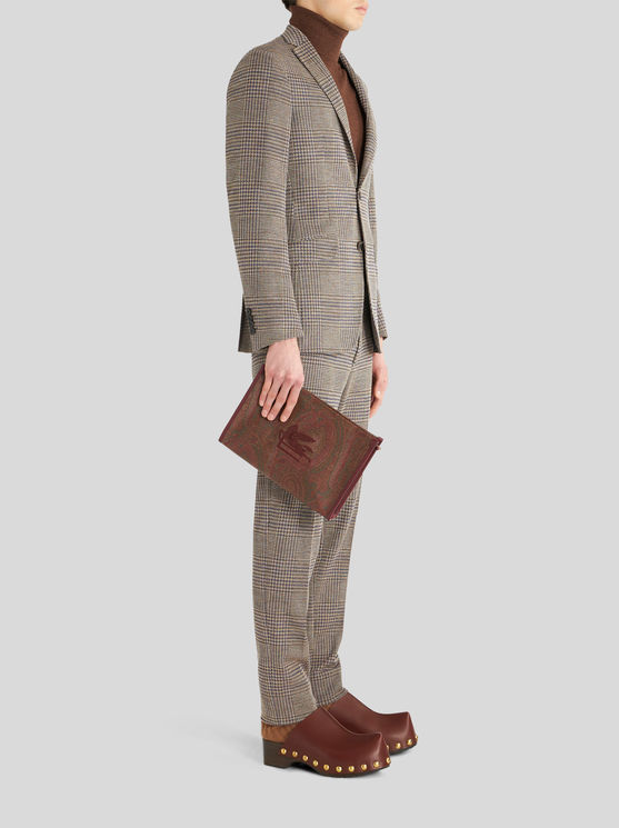 Etro Large Paisley Love Trotter Pouch In Red