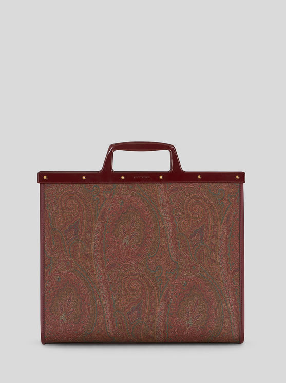 Shop Etro Medium Paisley Love Trotter Bag In Red