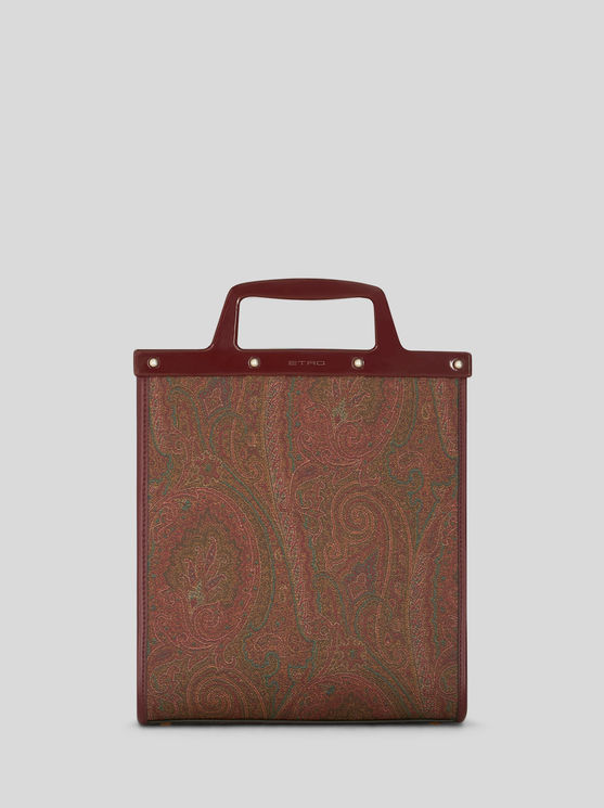 Shop Etro Medium Paisley Love Trotter Bag In Red