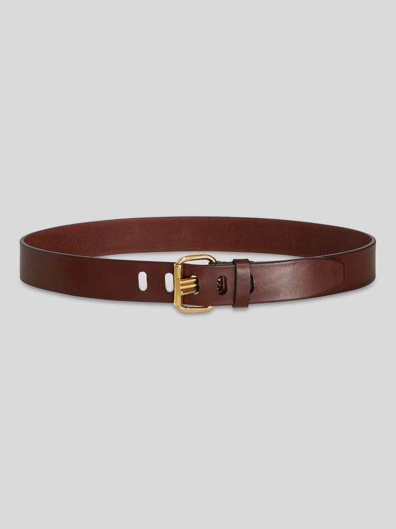 Shop Etro Leather Belt In Brown