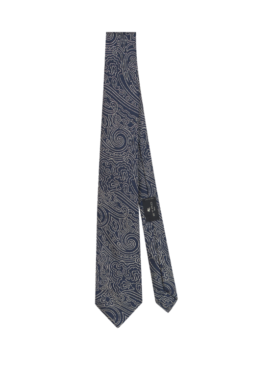 ETRO SILK TIE WITH GRAPHIC PAISLEY DESIGNS 