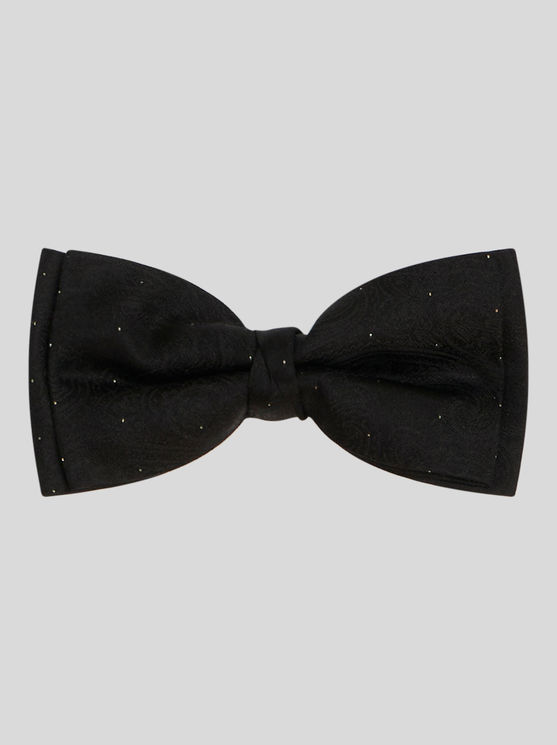 Shop Etro Jacquard Bow Tie In Black