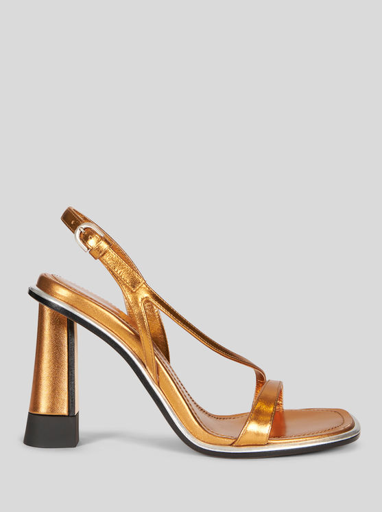 Etro Leather Sandals And Straps In Gold