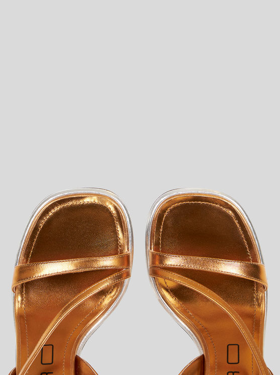 Etro Leather Sandals And Straps In Gold