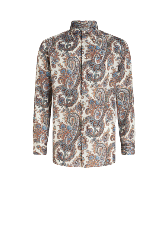 Etro Hemd Mit Paisley-print In White