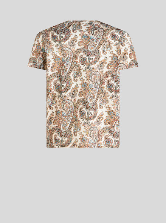 Shop Etro Paisley Cotton T-shirt In White