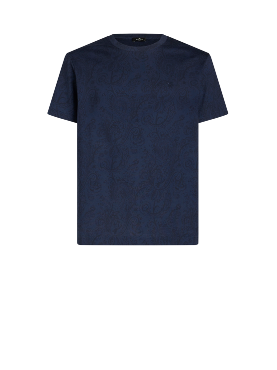 Shop Etro Paisley Pattern T-shirt In Navy Blue