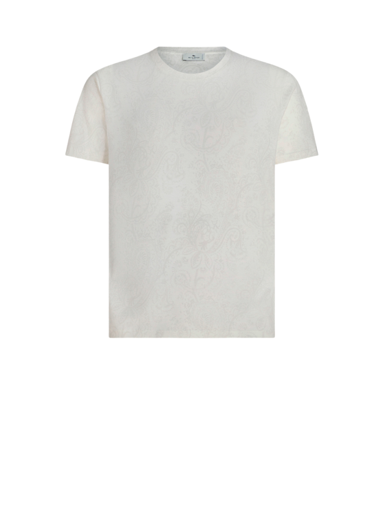 Etro T-shirt Mit Paisleymotiven In White