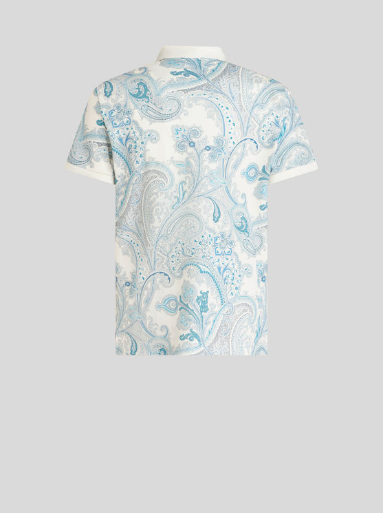 Shop Etro Ornamental Paisley Polo Shirt In White